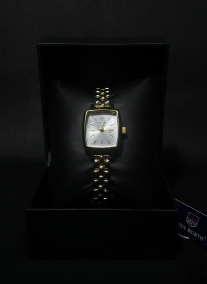 True Worth Elegant Rectangular Quartz Watch