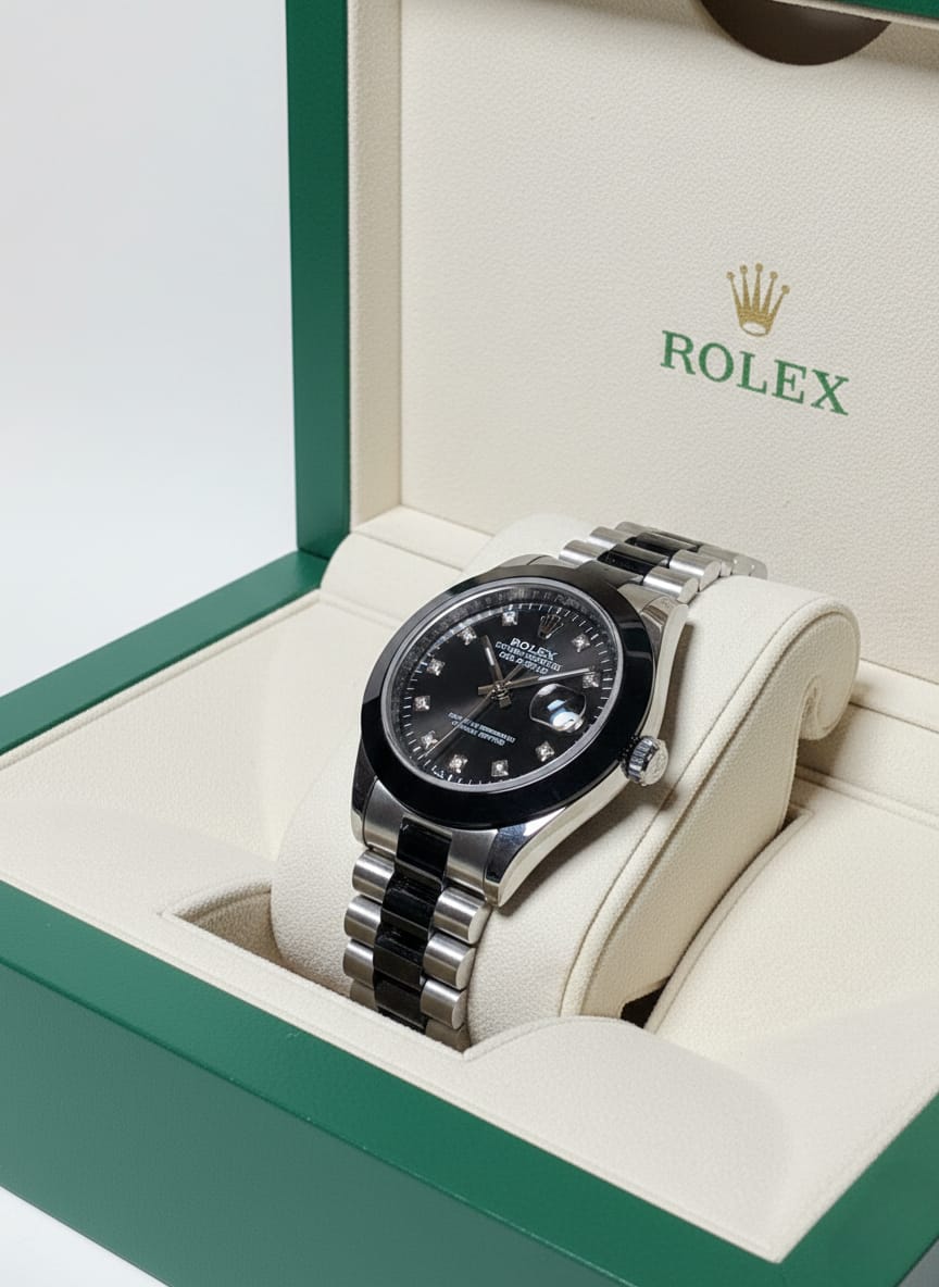 Rolex Datejust Black & Silver Two-tone – Black Dial
